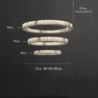 Marble & Crystal Modern Chandelier