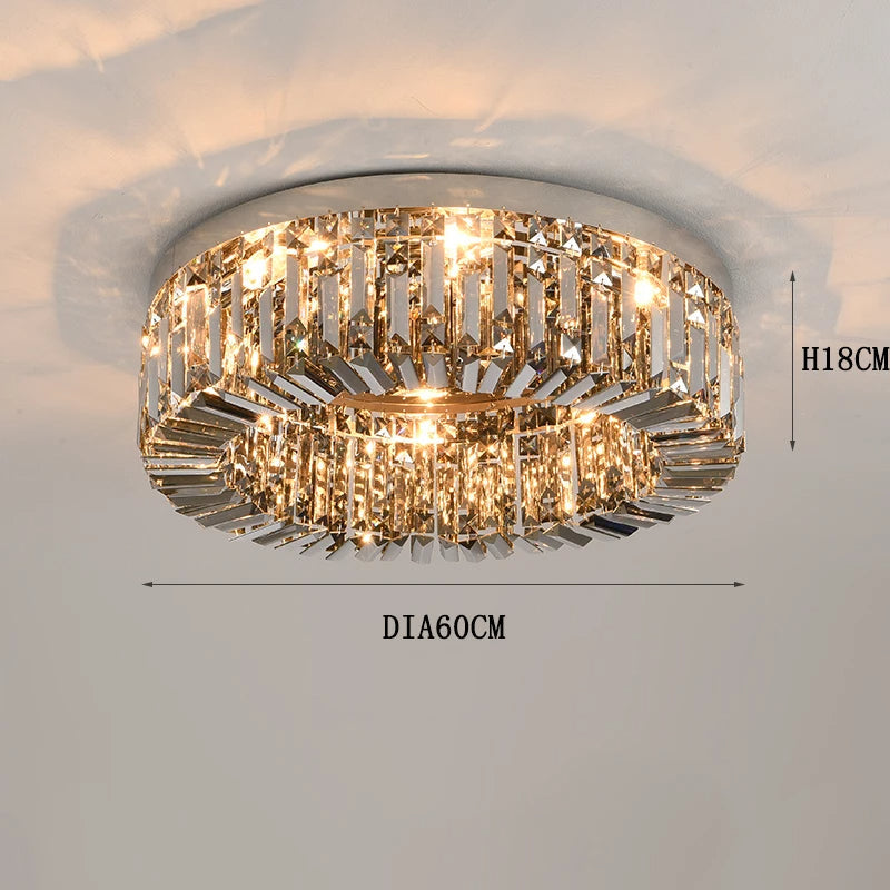 Specchio Crystal Flush Mount Ceiling Light