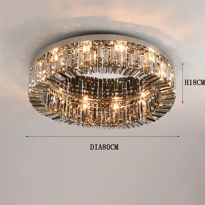 Specchio Crystal Flush Mount Ceiling Light