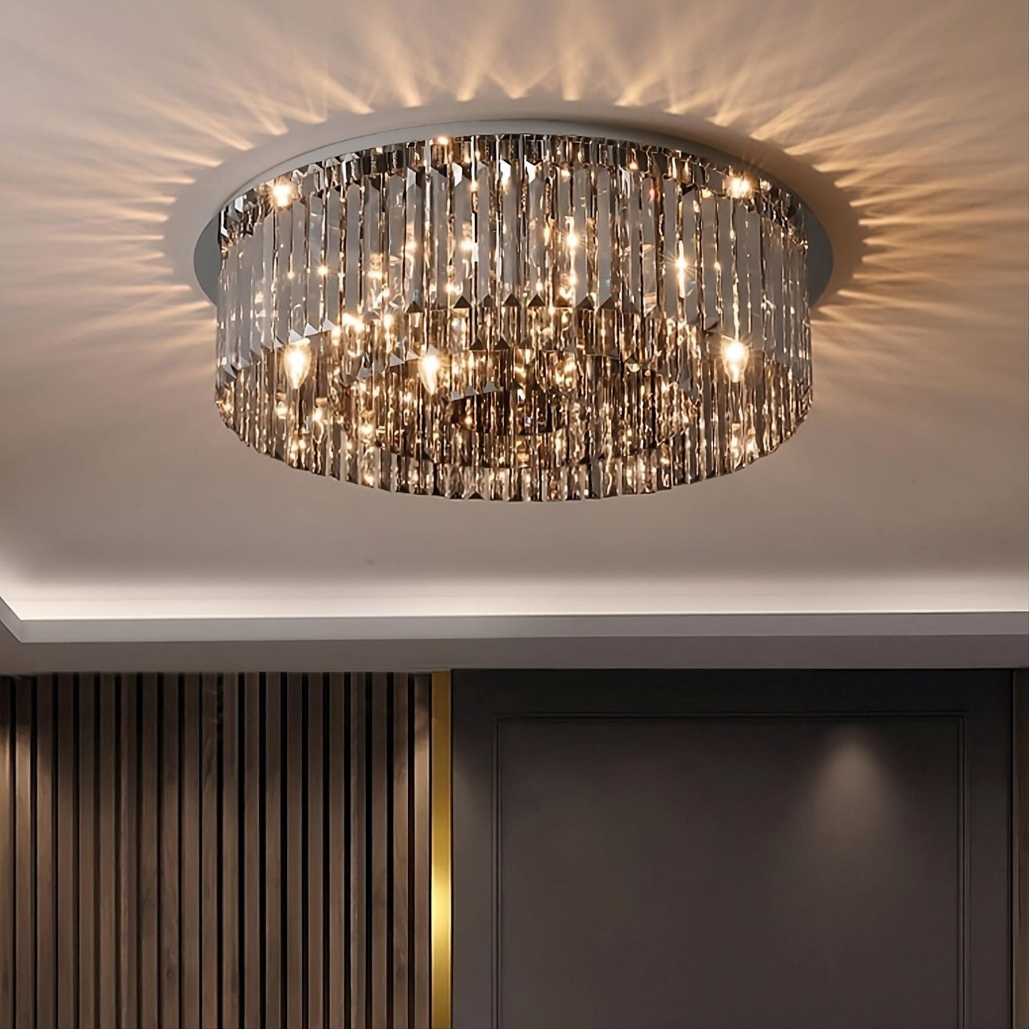 Gio Crystal Flush Mount Light Fixture