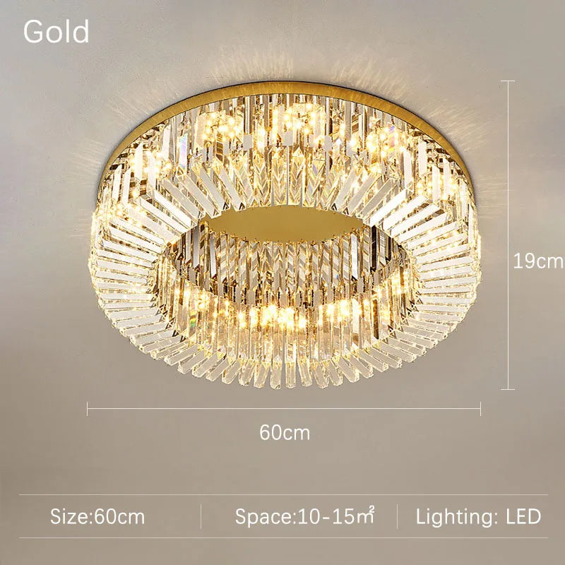 Specchio Flush Mount Crystal Ceiling Fixture