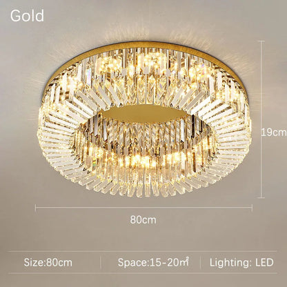 Specchio Flush Mount Crystal Ceiling Fixture