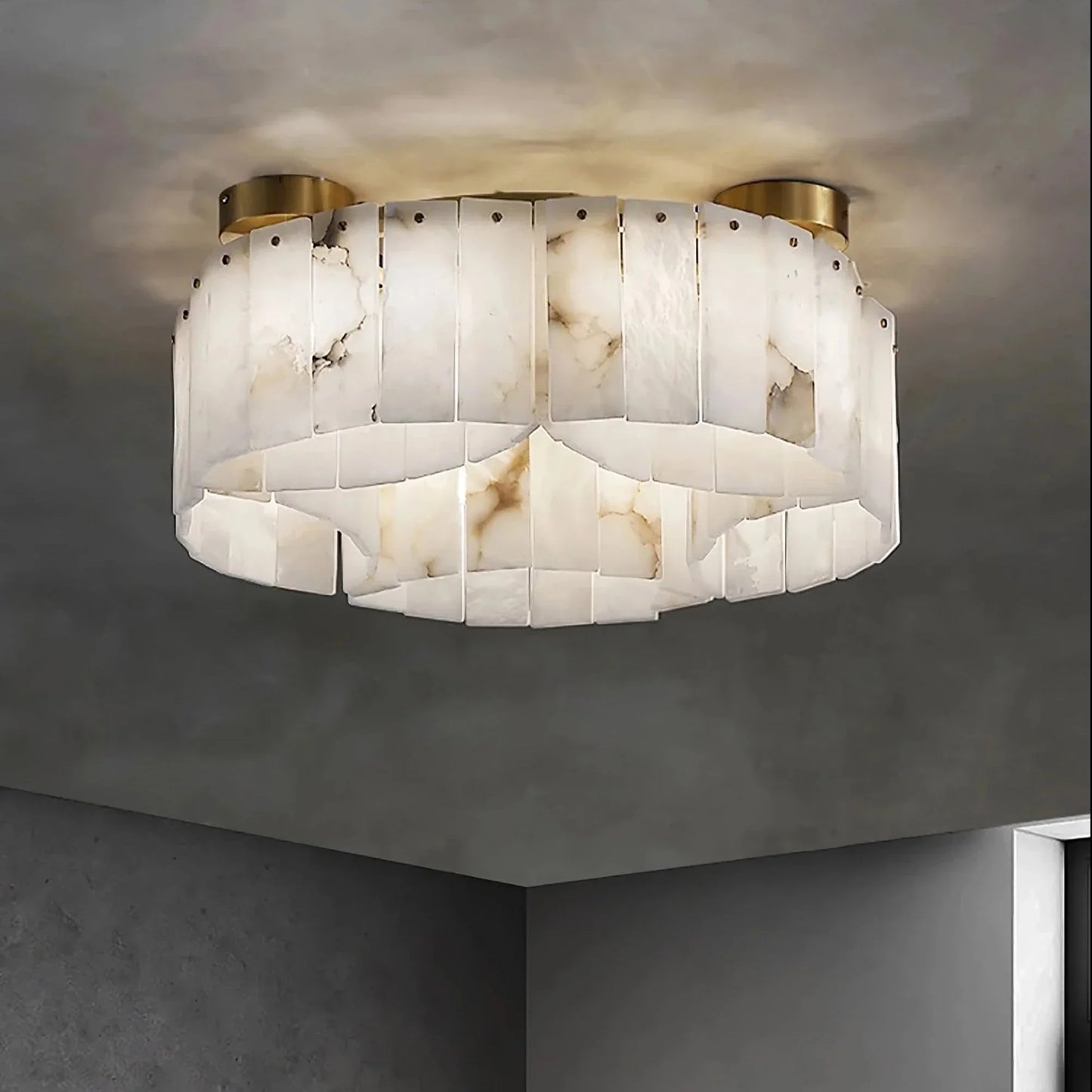 Milton Natural Marble Flush Mount
